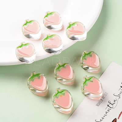 Transparent Enamel Acrylic Beads TACR-S155-003C-1