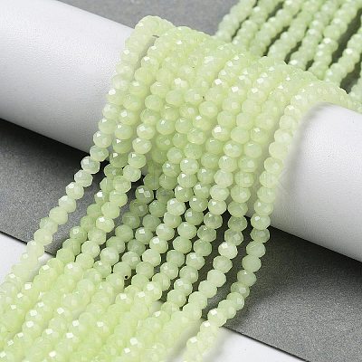 Baking Paint Imitation Jade Glass Bead Strands DGLA-A034-J2MM-A21-1