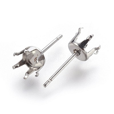 Tarnish Resistant 304 Stainless Steel Stud Earring Findings STAS-P221-20F-P-1