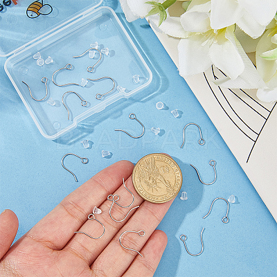 20Pcs 316 Surgical Stainless Steel Earring Hooks STAS-BBC0008-55P-1