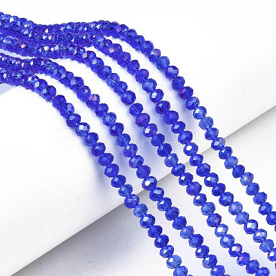 Electroplate Glass Beads Strands EGLA-A044-T3mm-B31-1