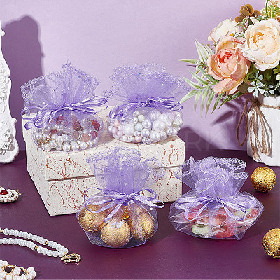 100Pcs Organza Bags ABAG-NB0002-12A-1