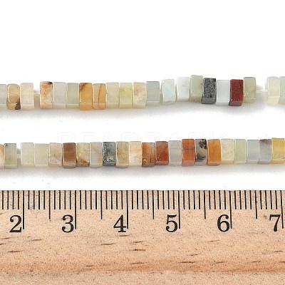 Natural Flower Amazonite Beads Strands G-I394-A11-1