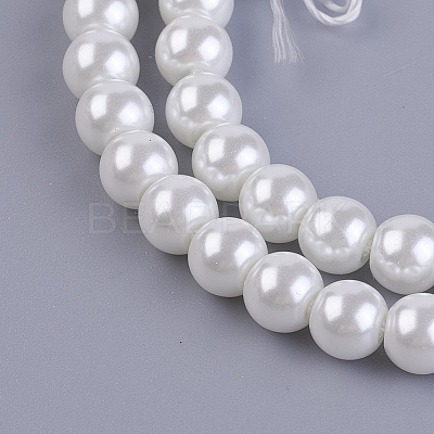 Eco-Friendly Dyed Glass Pearl Round Bead Strands X-HY-A008-6mm-RB001-1