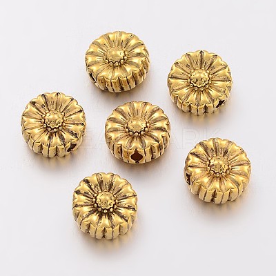 Tibetan Style Alloy Flower Beads X-TIBEP-GC190-AG-NR-1
