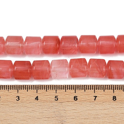 Cherry Quartz Glass Beads Strands G-G275-D03-10x10mm-1