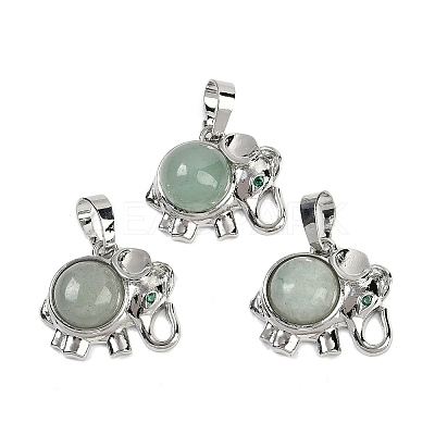 Natural Green Aventurine Pendants G-I374-A-P11-1