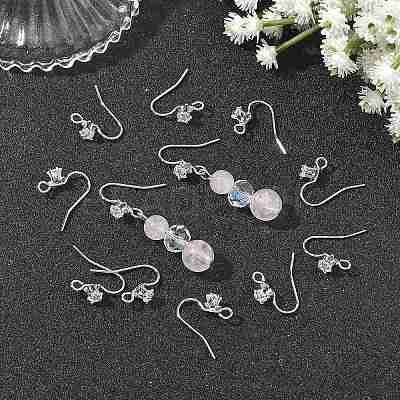 SHEGRACE Brass Pave Cubic Zirconia Earring Findings XGRQ4S911-739P-1