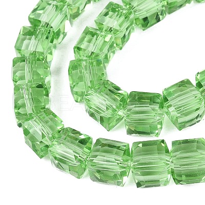 Transparent Glass Beads Strands LS-GLAA-R041-8x8mm-A14-1