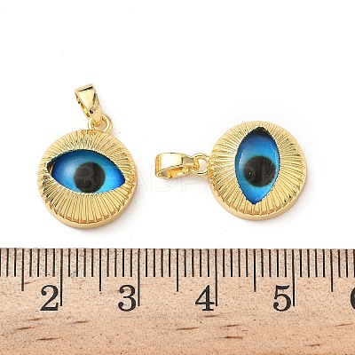 Brass Glass Pendants KK-P334-05G-1