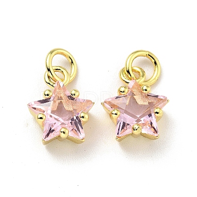Eco-friendly Brass Micro Pave Cubic Zirconia Pendants LS-KK-D080-44G-02-1