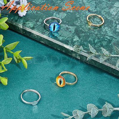 Non-Tarnish 304 Stainless Steel Pad Ring Settings STAS-K278-11F-P-1