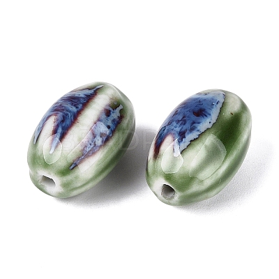 Vintage Handmade Porcelain Beads PORC-Q006-10H-1