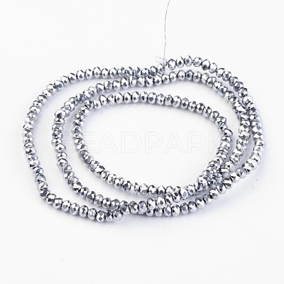 Electroplate Glass Bead Strands X-EGLA-G014-2mm-FP03-1