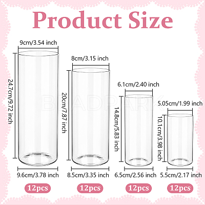 48Pcs Glass Vase AJEW-WH0696-315-1