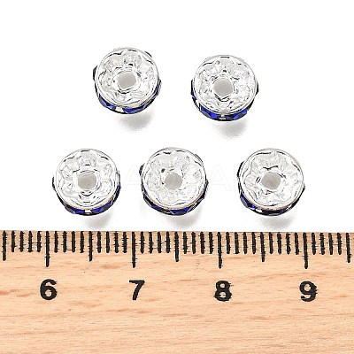 Brass Grade A Rhinestone Spacer Beads RB-A014-Z8mm-05S-1