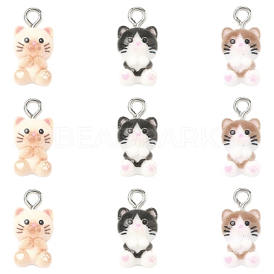 15Pcs 3 Colors Resin Charm RESI-YW0005-70-1
