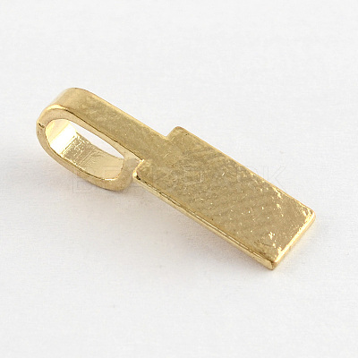 Tibetan Style Alloy Glue-on Flat Pad Bails LS-TIBE-4710-G-RS-1