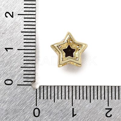 Brass Micro Pave Cubic Zirconia Beads KK-D379-01G-12-1