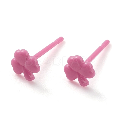 Eco-Friendly Plastic Stud Earrings EJEW-H120-04A-02-1