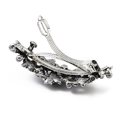 Flower Alloy Rhinestone Hair Barrettes PHAR-S604-01AS-01-1
