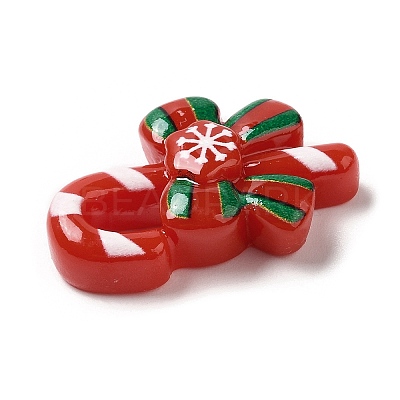 Christmas Theme Opaque Resin Cabochons RESI-E043-01Q-1