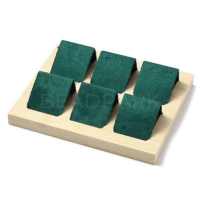 6-Slot Rectangle Wood Earring Display Stands EDIS-R027-04D-1