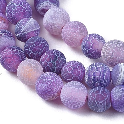 Natural Weathered Agate Beads Strands G-L534-01-6mm-1