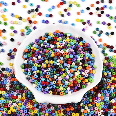 Opaque Colours Glass Seed Beads SEED-N007-07-1
