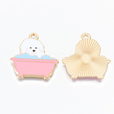 Alloy Enamel Pendants ENAM-T011-27KC-RS-1