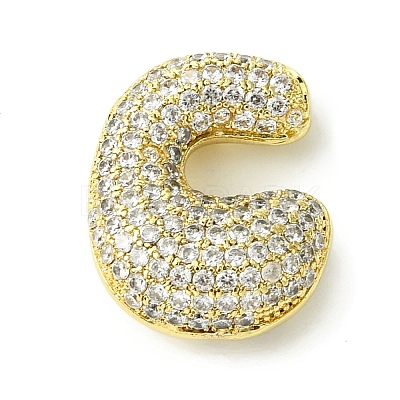 Rack Plating Brass Cubic Zirconia Pendants KK-S378-02G-C-1