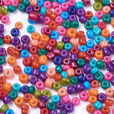 8/0 Baking Paint Glass Seed Beads X-SEED-S002-KM-1