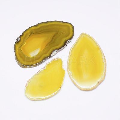 Natural Agate Slices Big Pendants G-E022-6-1