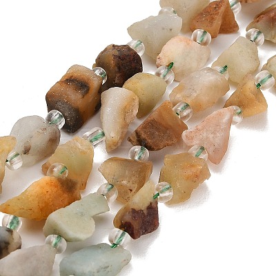 Natural Flower Amazonite Beads Strands GG-CBA0B77-A24-02-1
