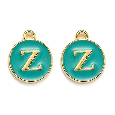 Golden Plated Alloy Enamel Charms X-ENAM-Q437-15Z-1