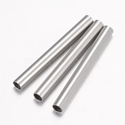 Tarnish Resistant 304 Stainless Steel Tube Beads STAS-P100-06P-1