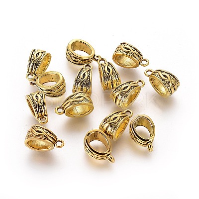 Tibetan Style Alloy Tube Bails LS-GLF10386Y-NF-1