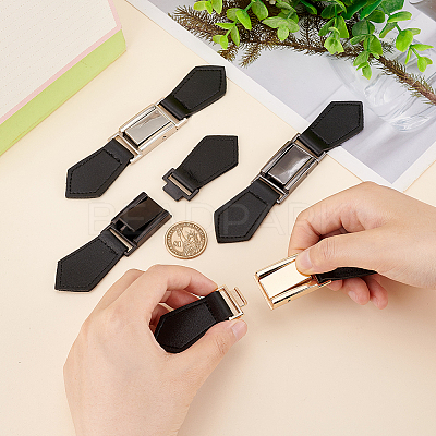 4 Sets 4 Colors PU Leather Buckles FIND-FG0002-29-1