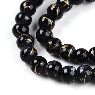 Baking Paint Glass Beads X1-DGLA-N003-6mm-B10-1