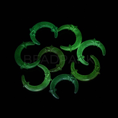 Luminous UV Plating Opaque Acrylic Beads OACR-N160-46-1