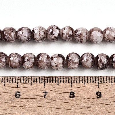 Baking Paint Glass Beads Strands DGLA-N003-6mm-A05-1