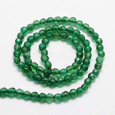 Dyed Natural White Jade Round Beads Strands X-G-E311-4mm-04-1
