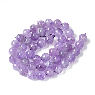 Natural Amethyst Beads Strands G-M445-8MM-01A-1