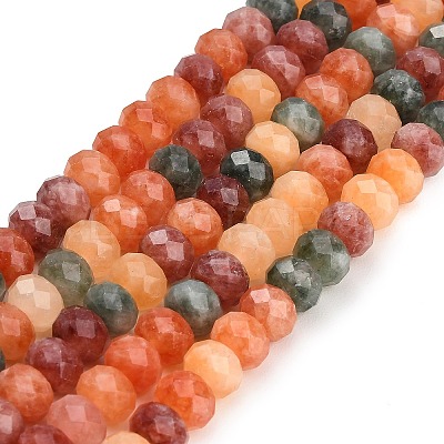 Faceted Dyed Natural White Jade Beads Strands GG-CBAE966-01B-L-1