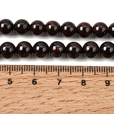 Natural Garnet Gemstone Beads Strands G-R263-7mm-1