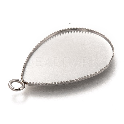 Non-Tarnish 304 Stainless Steel Pendant Cabochon Settings STAS-I176-06B-1