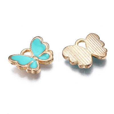 Alloy Enamel Charms X-ENAM-S121-070G-1