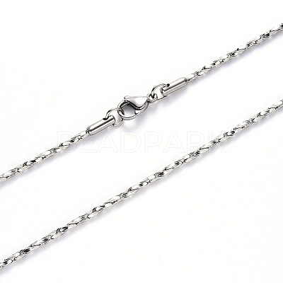Non-Tarnish 304 Stainless Steel Boston Link Chain Necklace NJEW-S420-006A-P-1
