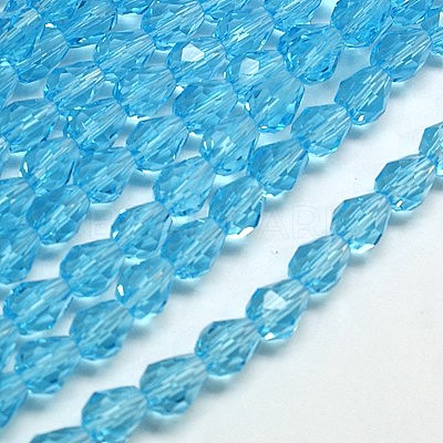 Glass Beads Strands EGLA-E010-8x12mm-10-1