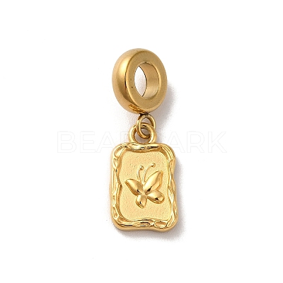 Ion Plating(IP) 304 Stainless Steel European Dangle Charms STAS-G308-08G-1